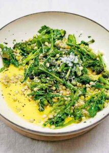 Warm Sprouted Peas and Broccoli Salad Recipe